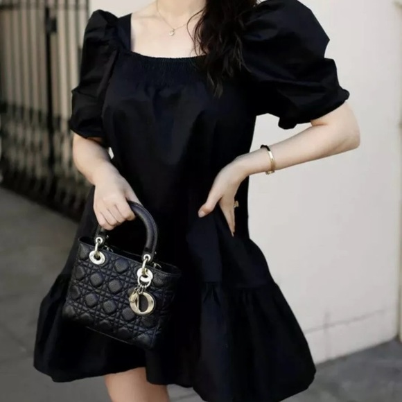 H&M Conscious Puff-Sleeved Cotton Dress - Picture 13 of 14